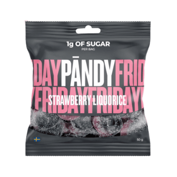 Pandy Strawberry & Licorice 50g